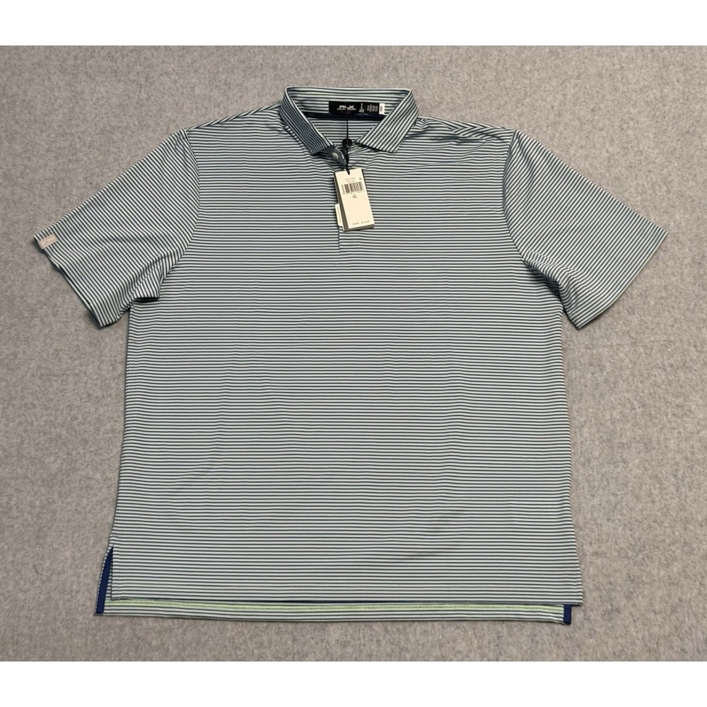 RLX Ralph Lauren 3/15 Striped Golf Polo Shirt Men's‎ Size XL New